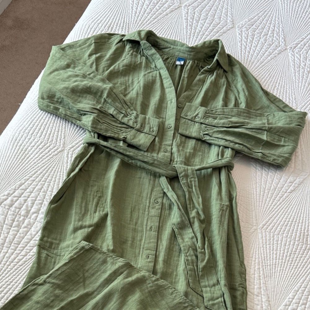 Old Navy Olive Long Sleeve Dress